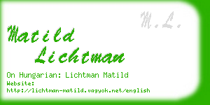 matild lichtman business card